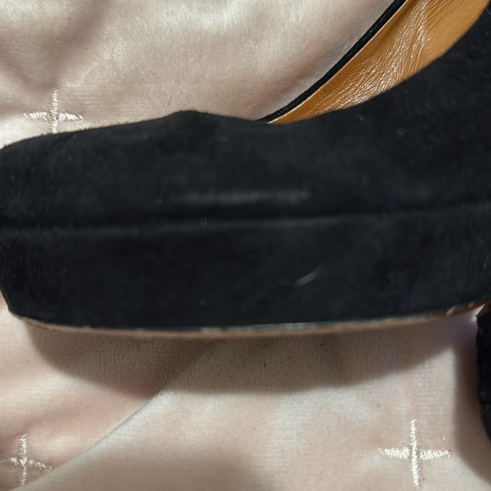 Authentic GUCCI black suede round toe platform heels shoes pumps size 6 36 - Picture 12 of 12